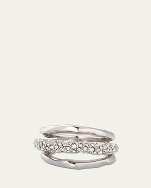 Alexis Solanales Crystal Orbitting Ring - White