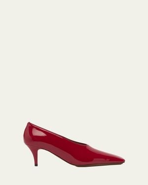 Stella McCartney 60 Patent Faux Leather Stiletto Pumps - Red
