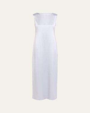 Twp Simple Twist Of Fate Crepe-Back Satin Dress - White
