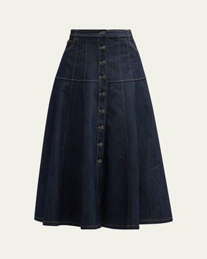 Cinq À Sept Veena Denim Midi Skirt - Blue