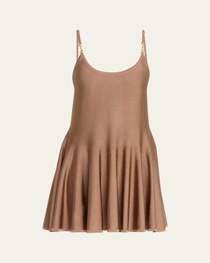 L'Agence Lana Knit Mini Dress - Brown