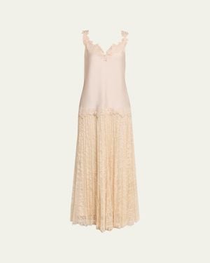 Kobi Halperin Grazia Sleeveless Mixed Media Maxi Dress - Natural