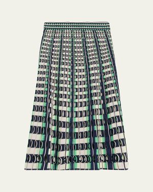 Jonathan Simkhai Drue Openwork Midi Skirt - Green