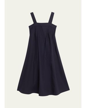 3.1 Phillip Lim Square-Neck Cotton Midi Dress - Blue