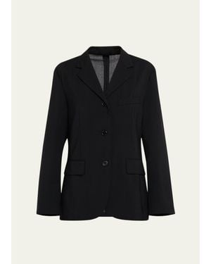 6397 Relaxed Wool Sporting Coat - Black