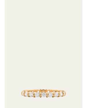 Lizzie Mandler 18K Small Bubble Bar Diamond Eternity Ring - Natural