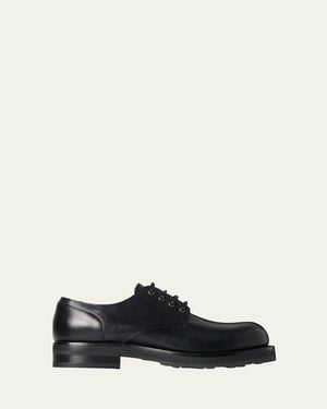 The Row Leather Derby Lug-Sole Shoes - White