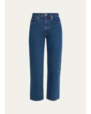 SLVRLAKE Denim London Cropped Straight-Leg Jeans - Blue
