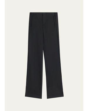 DIOTIMA Trine Handstitched Side Cutout Straight-Leg Pants - Black