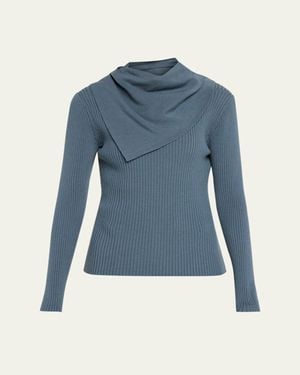 Zimmermann Valiant Merino Scarf Sweater - Blue