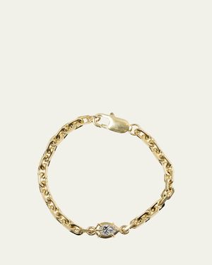 Dara Kaye Architrctura Lab-Grown Diamond Pear Solitaire Chain Bracelet - Natural