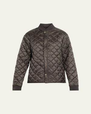Maison Margiela Quilted Sweat Bomber Jacket - Gray