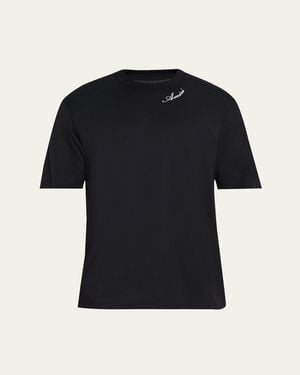 Amiri Cotton And Modal Logo-Crewneck T-Shirt - Black