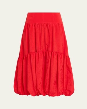 Cinq À Sept Blythe High-Waist Tiered Midi Skirt