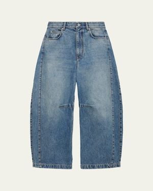 Loewe Mid-Rise Barrel-Leg Jeans - Blue