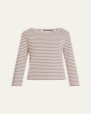 Veronica Beard Hovey Striped Knit Top - Multicolor