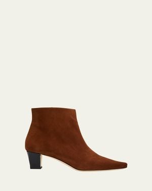 Manolo Blahnik Jaima Suede Ankle Boots - Brown