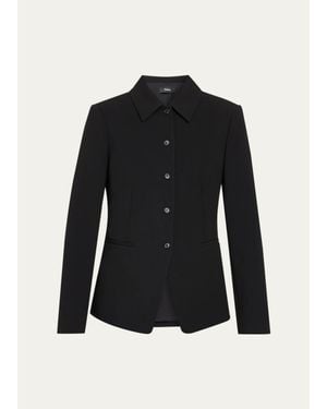 Theory Cutaway Single-Breasted Jacket - Black