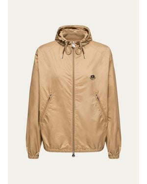 Moncler Hooded Wind-Resistant Jacket - Natural