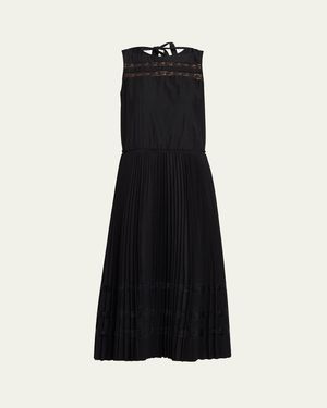3.1 Phillip Lim Pleated A-Line Midi Dress - Black