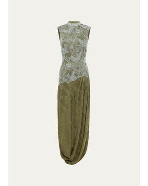 ALÉMAIS Winifred Lace Midi Dress - Green