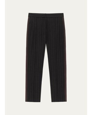WE-AR4 The Windsor Pinstripe Cropped Pants - Black