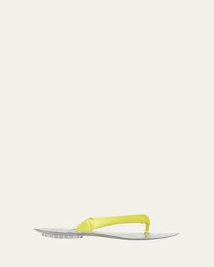Alaïa Invisible Padded Thong Flat Sandals - Yellow