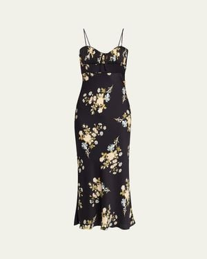Veronica Beard Kieren Floral Slip Dress - White