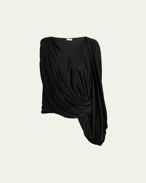 Loewe Draped Sleeveless Top - Black