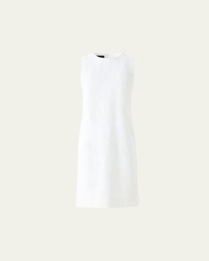 Akris Orbit Broderie Anglaise Sleeveless Sheath Dress - Natural