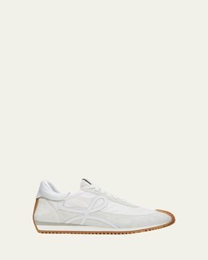 Loewe Flow Runner 2.0 Nylon And Suede Sneakers - White