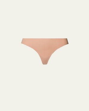 Hanro Invisible Cotton Low-Rise Thong - Natural
