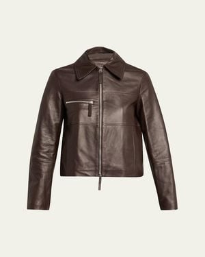 Proenza Schouler Annabel Leather Jacket - Brown