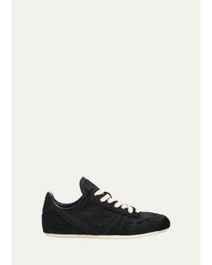 Rick Owens Minimal Suede Low-Top Sneakers - White