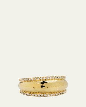 Ippolita 18K Classico Thin Goddess Hammered Ring - Natural