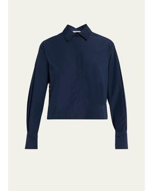 Jonathan Simkhai Kacey Cotton Lace Long-Sleeve Top - Blue