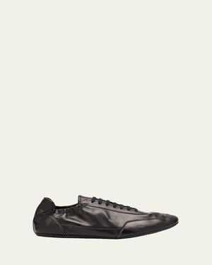 Prada Collapse Leather Sneakers - White