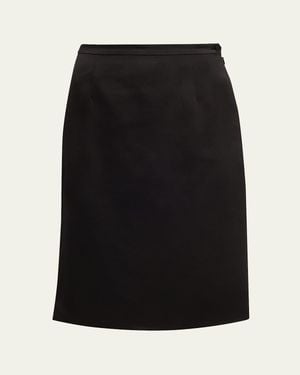 Loro Piana Tessa Wool-Silk Skirt - Black