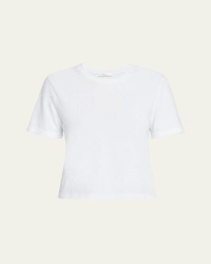 【TheRow】T-shirts and Polos White Chiara T-Shirt White in Organic Cotton – The Row