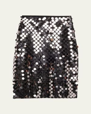 Zankov Yumi Sequined Mesh Skirt - Black