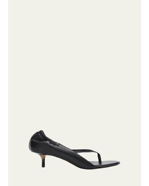 Jacquemus 45Mm Les Infradit Leather Thong Sandals - Natural