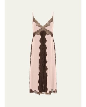 16Arlington Laura Silk Midi Slip Dress - Natural
