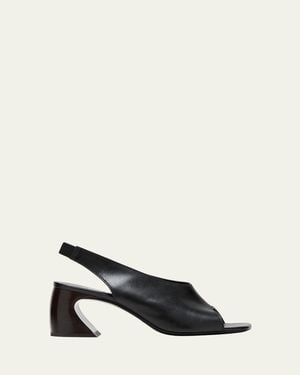 3.1 Phillip Lim Leather Slingback Sandals - Natural