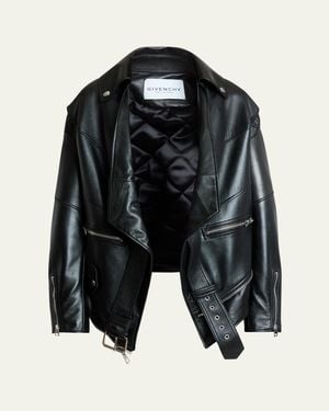 Givenchy Upside Down Leather Moto Jacket - Black