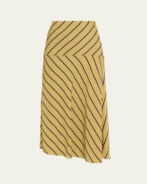 A.L.C. Kara Stripe Midi Skirt - Metallic