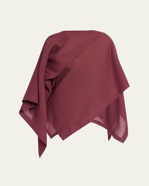 Issey Miyake All Squares Paper Handkerchief Top - Red