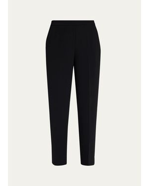 Kobi Halperin Aubree Tapered Crepe Ankle Pants - Black