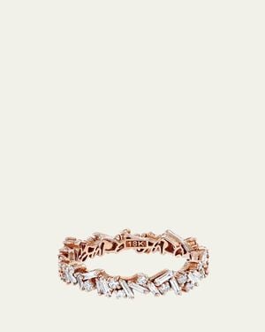 Suzanne Kalan 18K Diamond Fireworks Eternity Band Ring - Natural