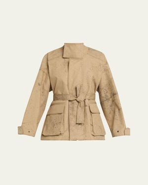 Nackiyé Canvas Cotton Cargo Coat - Natural
