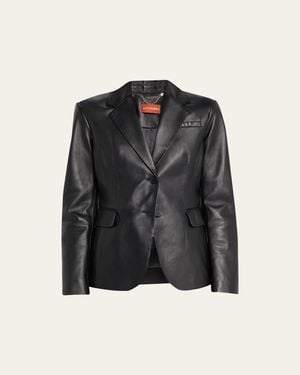 Altuzarra Fenice Tailored Leather Jacket - Black